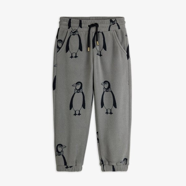 Mini Rodini Penguin fleece trousers Grey