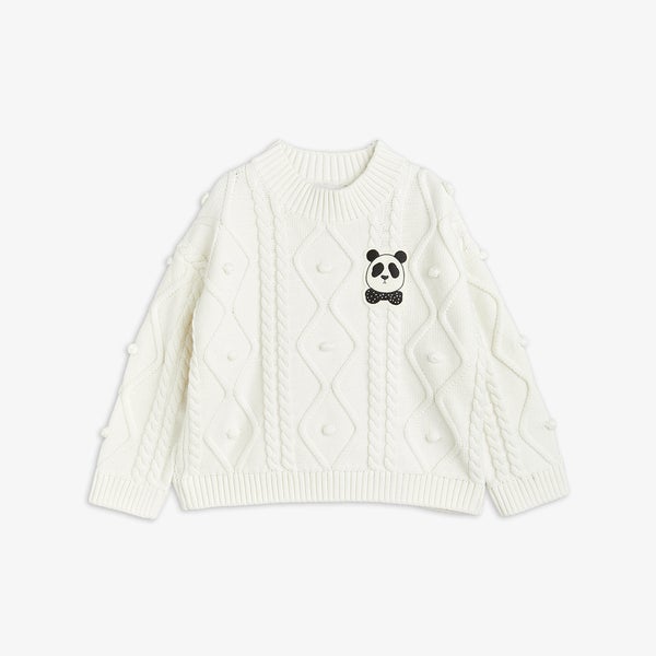 Mini Rodini Panda texture knit sweater - Limited stock