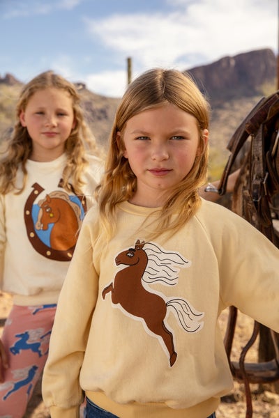 Mini Rodini Horses sp sweatshirt  Yellow