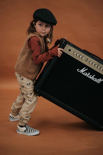 Sproet & Sprout  Brushed Pants Badger Print Nougat