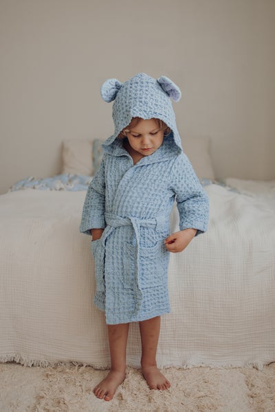 Metsola Teddy -Lasten Kylpytakki | Icy Blue