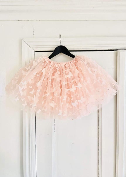 DOLLY by Le Petit Tom &reg; ALLOVER BUTTERFLIES TUTU SKIRT ballet pink