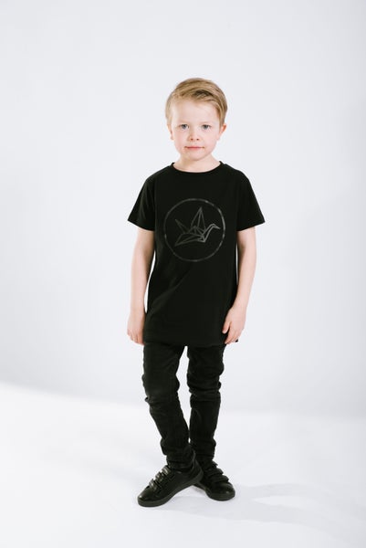 Yo Zen Origami Swan T.paita  musta