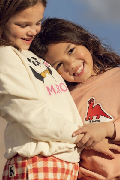 Mini Rodini Panda & cat sp sweatshirt Off-white