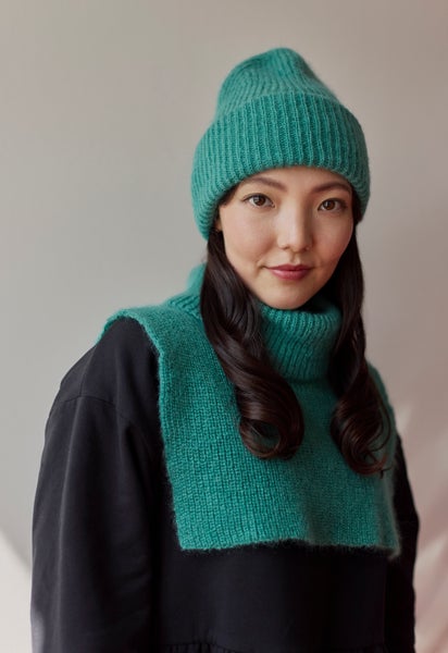 Metsola  Mohair Beanie -Pipo | Wasabi