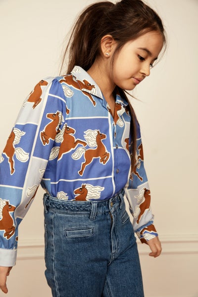 Mini Rodini Horses woven shirt