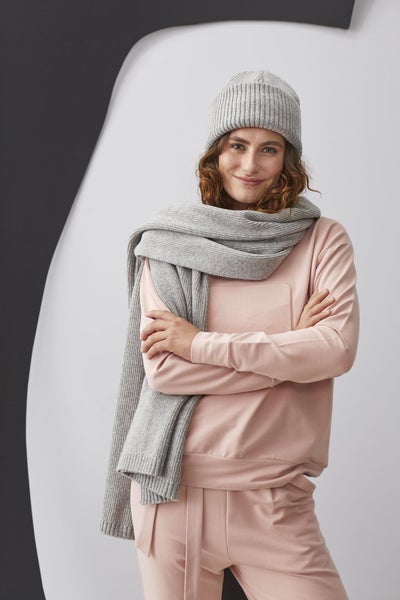 Papu GIANT SCARF, Melange Grey, Women