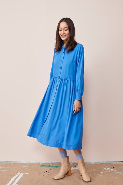 Papu  RUFFLE DRESS, True Blue, Women