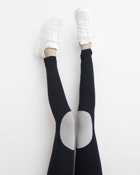 Papu PATCH LEGGINGS, BLACK / STONE GREY, Adults