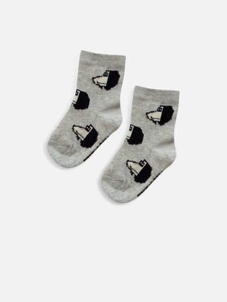 Bobo Choses GREY DOGGIE ALL OVER BABY SOCKS