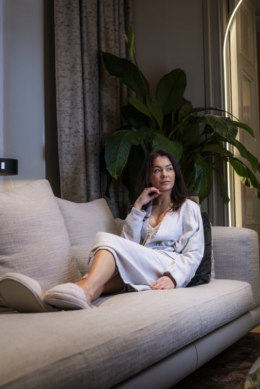 LUIN LIVING Bamboo Aamutakki, Pearl Grey